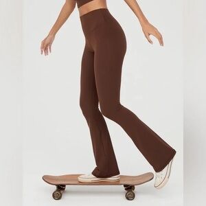Offline Aerie Leggings Womens Small Brown Real Me Xtra Bootcut High Rise Yoga